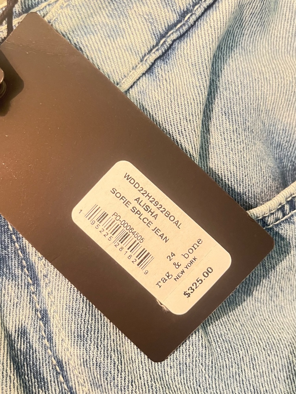NWT Rag & Bone Light Blue Wide-Leg Jeans High waist Pants ALISHA SOFIE SPLCE - Picture 7 of 10